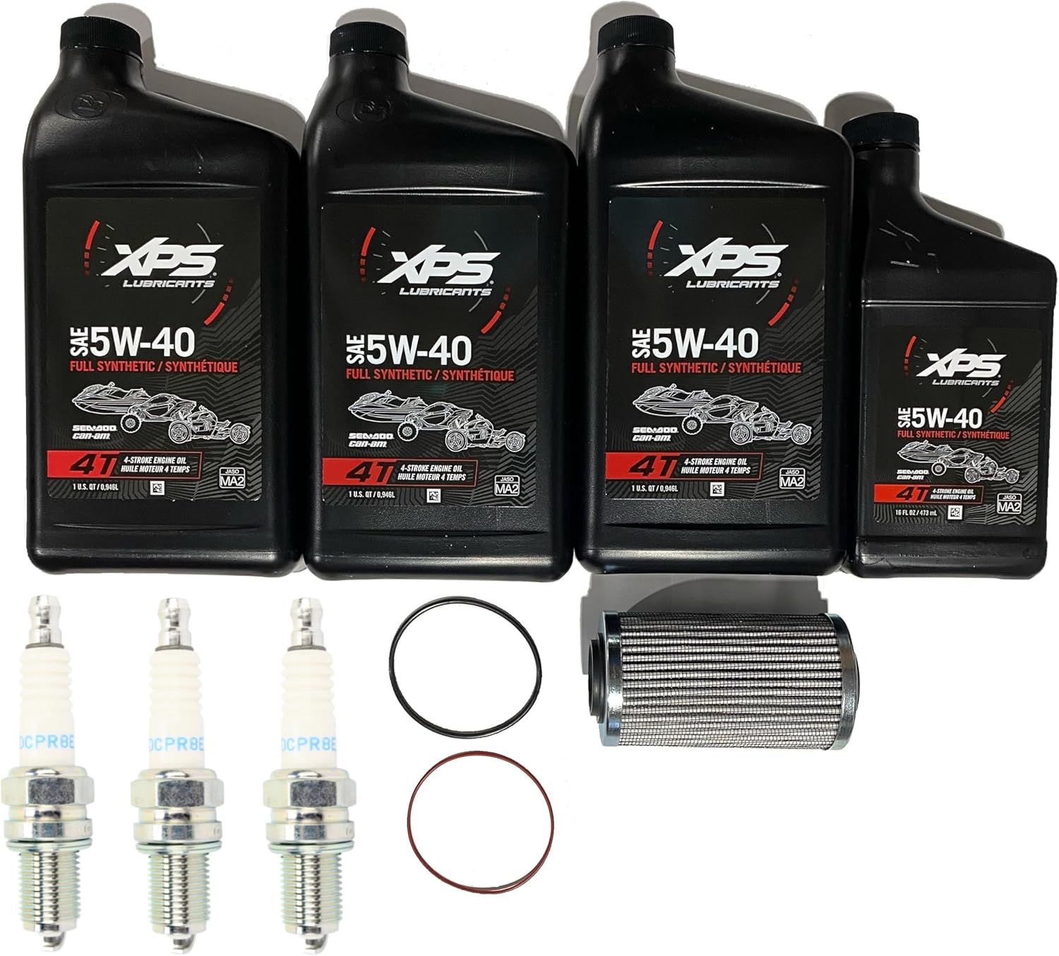 Generic OEM Oil Change Service Kit 9779251 with NGK Spark Plugs Compatible with Seadoo 4-TEC Machines GTI 130 155 170 GTR 215 230 GTS 130 GTX 4TEC GTX 130 155 170 215 230 255 260 300 RXP 155 215 255