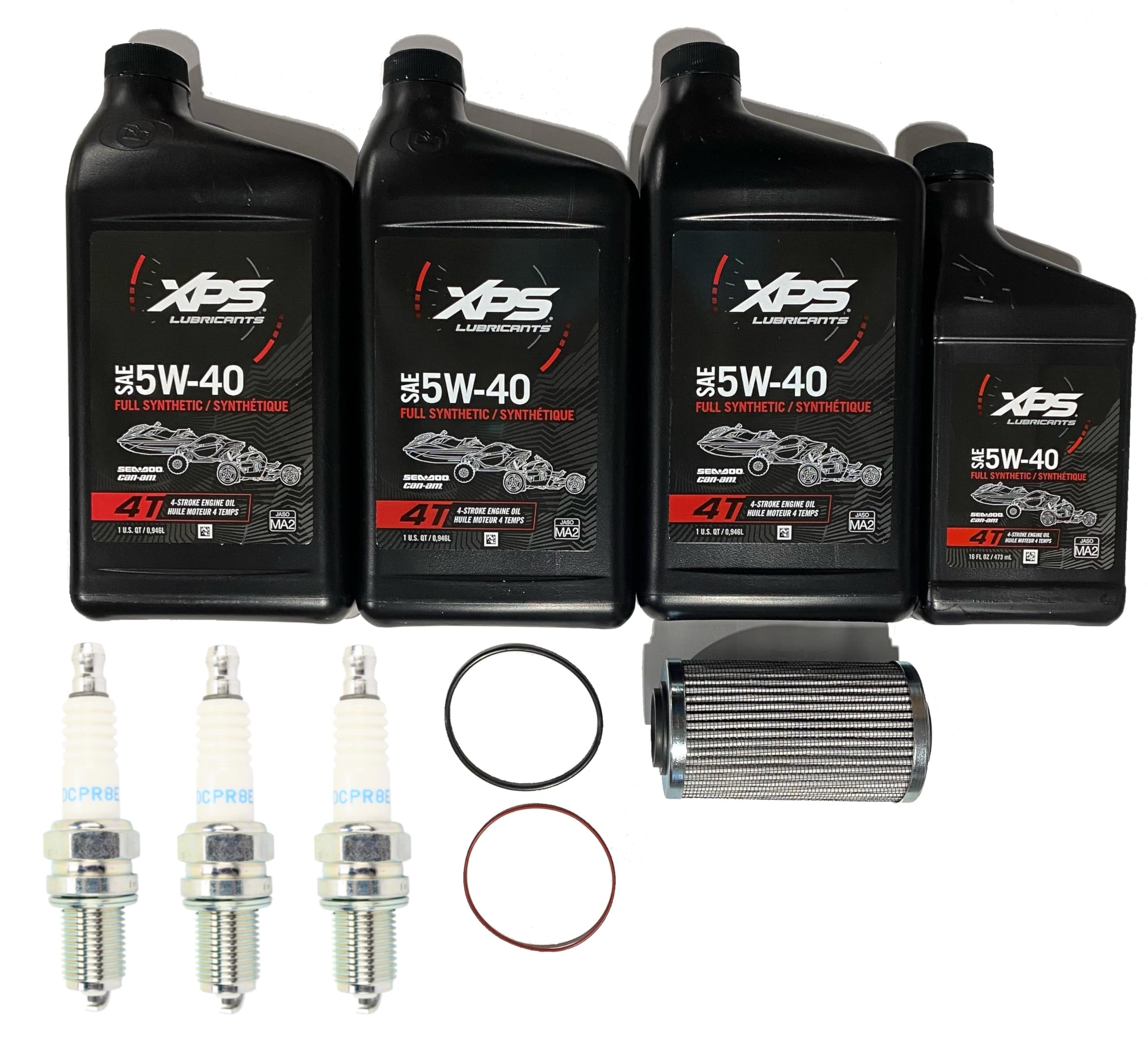 Generic OEM Oil Change Service Kit 9779251 with NGK Spark Plugs Compatible with Seadoo 4-TEC Machines GTI 130 155 170 GTR 215 230 GTS 130 GTX 4TEC GTX 130 155 170 215 230 255 260 300 RXP 155 215 255