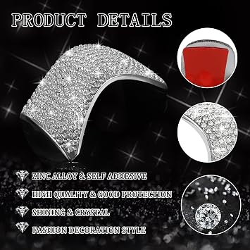 TOMALL Bling Car Gear Shift Knob Cover Compatible with Lexus RX is ES GS NX RC Bling Auto Shift Gear Knob Cover Crystal Interior Trim for Car Sparkly Shifter Gear Lever Modification Decoration Trims
