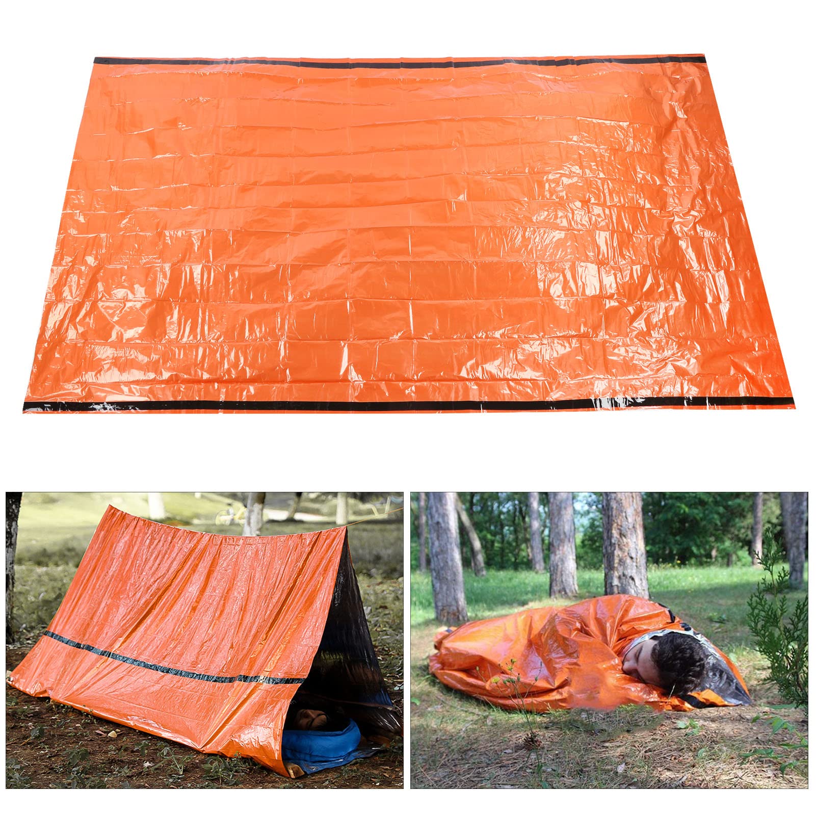 tente jetable de Survie imperméable en Aluminium pour Animaux de Compagnie, avec Films laminés, avec Corde en Nylon, pour Camping et randonnée (Orange) Sports et Loisirs AOXUN Pavillon 3,5x3,5m, Grau, alpinesatrs Color:jeansblau