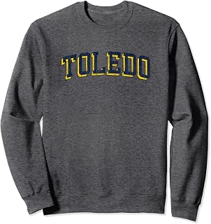 Toledo Rockets Retro Arch Sweatshirt - Unisex Adults - Grey - Small