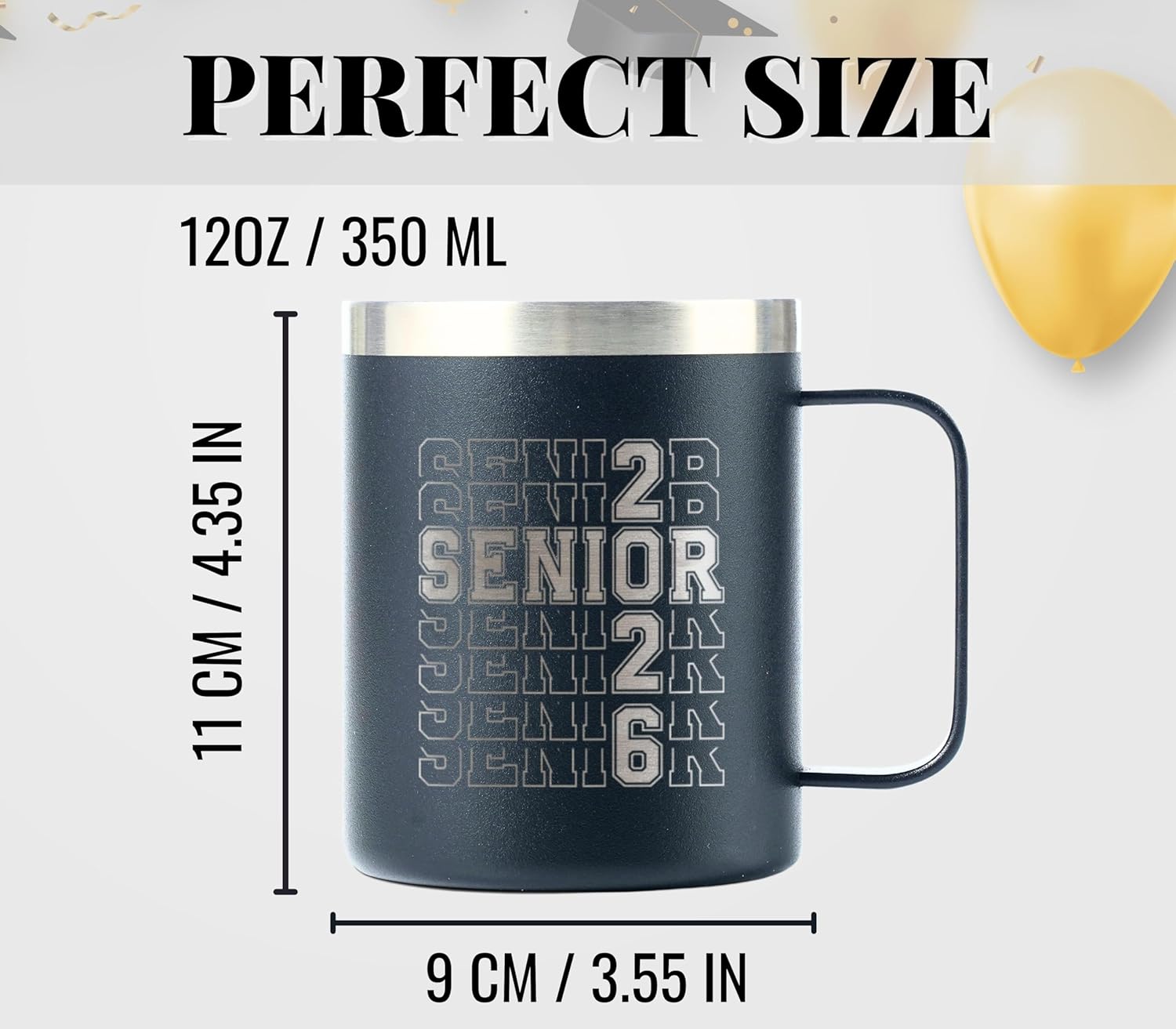 Onebttl Graduation Gifts For Men and Women, Senior 2026 Gifts, Stainless Steel Insulated Coffee Mug - Senior - Image 2