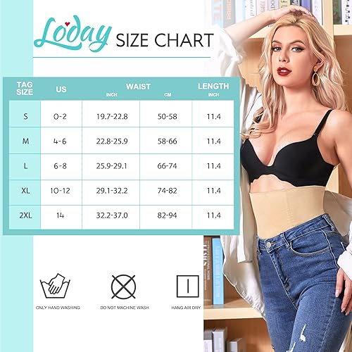 Miniatura 6 de LODAY Cinturón de recuperación posparto 2 en 1, las envolturas corporales funcionan para tensar la piel suelta