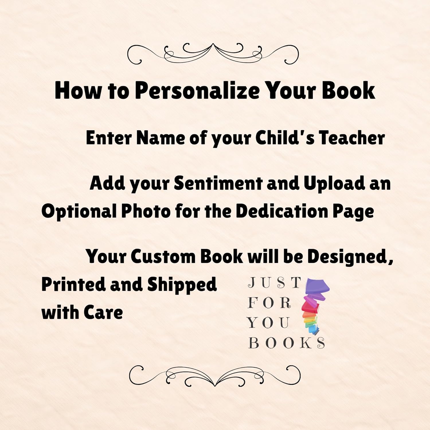 Personalized Teacher Appreciation Gift Book – Custom Ladybug Theme Story from Child – Teacher Name in the Story – End of Year Thank You Keepsake from Students – JustForYouBooks
