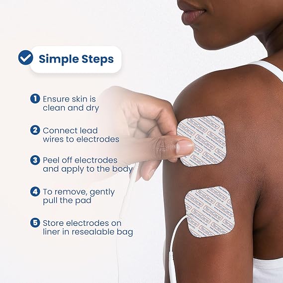 TensCare Superior Electrode Pads - Perfect for TENS, EMS and IFT Units (3 Packs of 4 Electrodes)