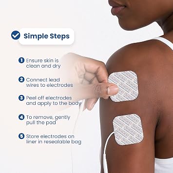 TensCare Superior Electrode Pads - Perfect for TENS, EMS and IFT Units (3 Packs of 4 Electrodes)