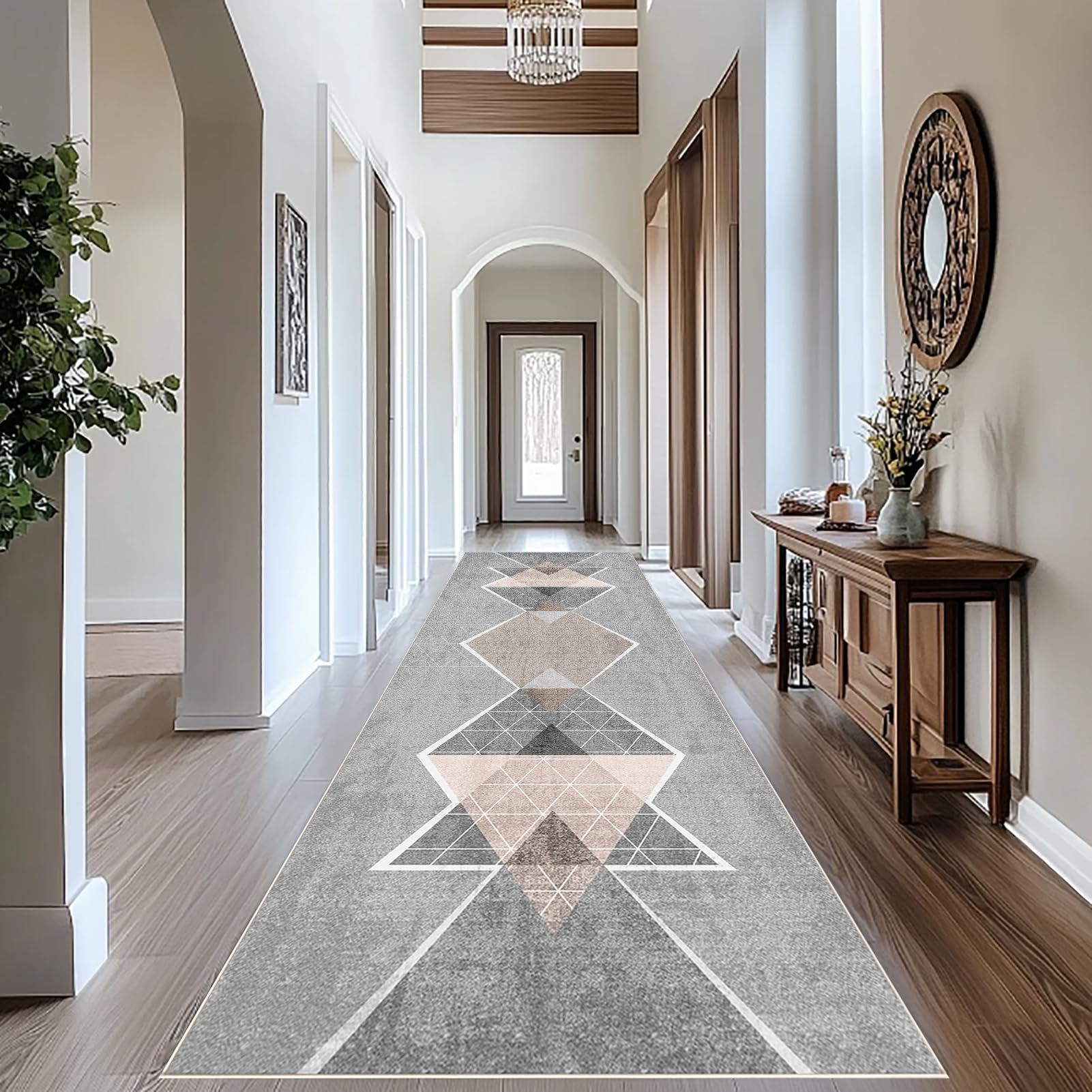 Runner Rug for Hallway Long Carpet Runners Hall Runner kitchen runner rug Washable Non Slip Runners for Hallways 70 x 500 cm Absorbent Door Mats Corridor Rug Runner for Entryway for Hallway Laundry