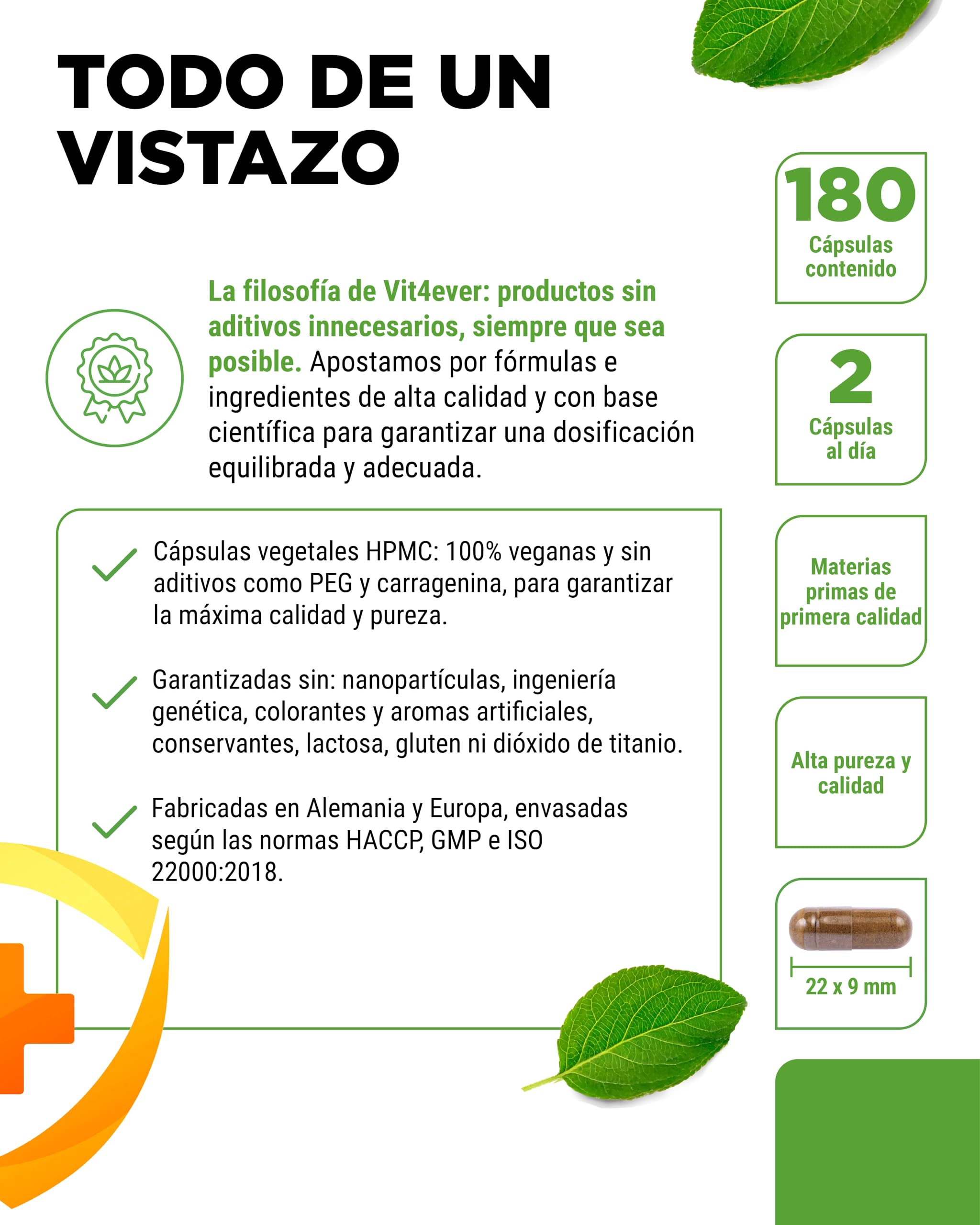 Complejo para el Sistema Inmunitario de alta dosis - 180 cápsulas para 90 días - 500 mg de Equinácea, Kalmegh, Escaramujo, Vitamina C, L-Histidina, Zinc y Selenio - Vegano, sin aditivos innecesarios