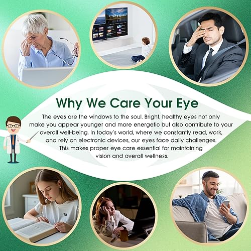 Miniatura 5 de Suplemento de vitamina 37 en 1 para hombre y mujer, soporte ocular completo inspirado en AREDS 2 con luteína, zeaxantina, extracto de arándano,