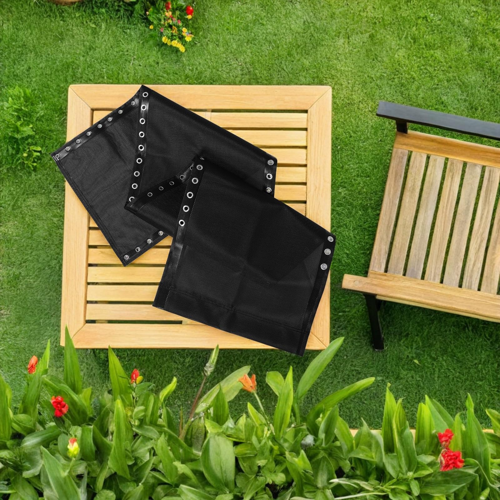 Sommerstimmung mit Strapazierfähigem Ersatzbezug für Gartenstühle aus Nylon und Metall Wetterfester Stuhl Ersatzstoff für Chaiselongue und Lounge Sessel Reparaturset