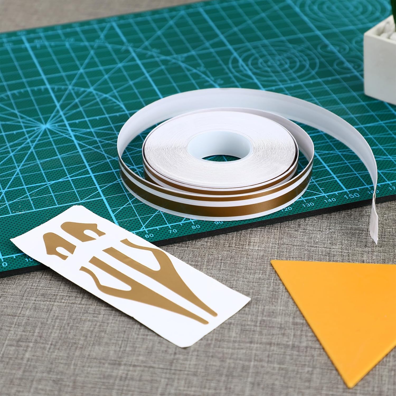 Golden PVC Car Body Lining Pinstripe Tape Decal for Trucks