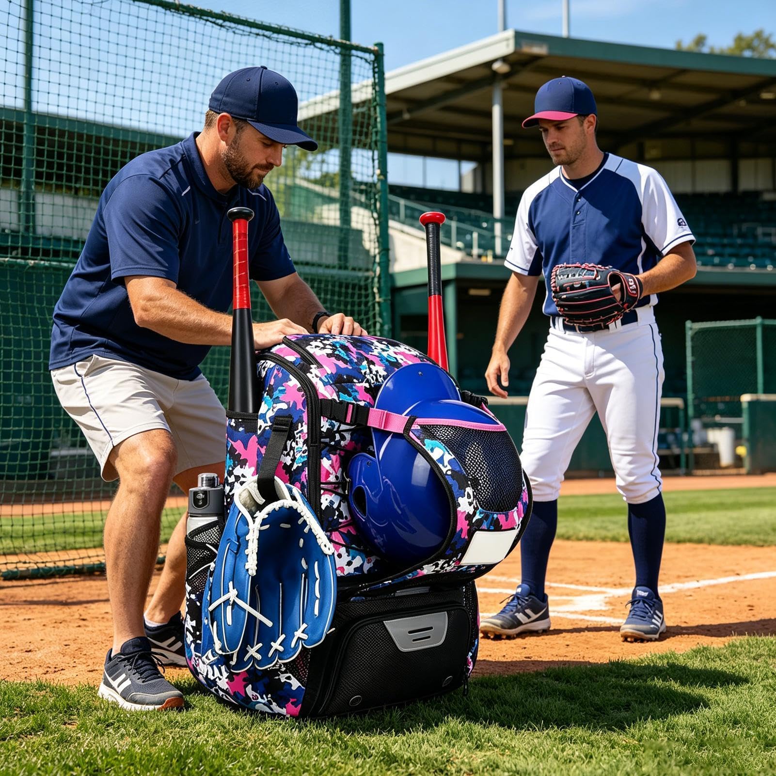 Torba do softballu Duży i plecak z przegrodą na buty