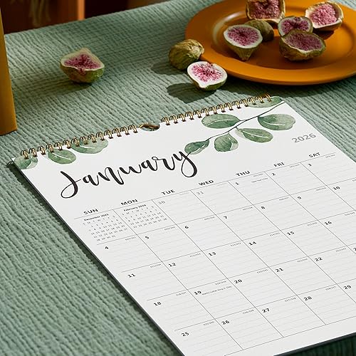 Miniatura 4 de Calendario mensual de pared 2026, desde enero de 2026 a junio de 2027, 12 x 15 pulgadas, encuadernación de doble alambre, perfecto para organizar y