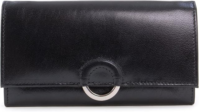Catwalk Collection Handbags - Ladies Large Organiser Purse with Gift Box - Real Leather with RFID Protection Available - Credit Card Wallet with Zip Coin Compartment - Odette - Black - RFID