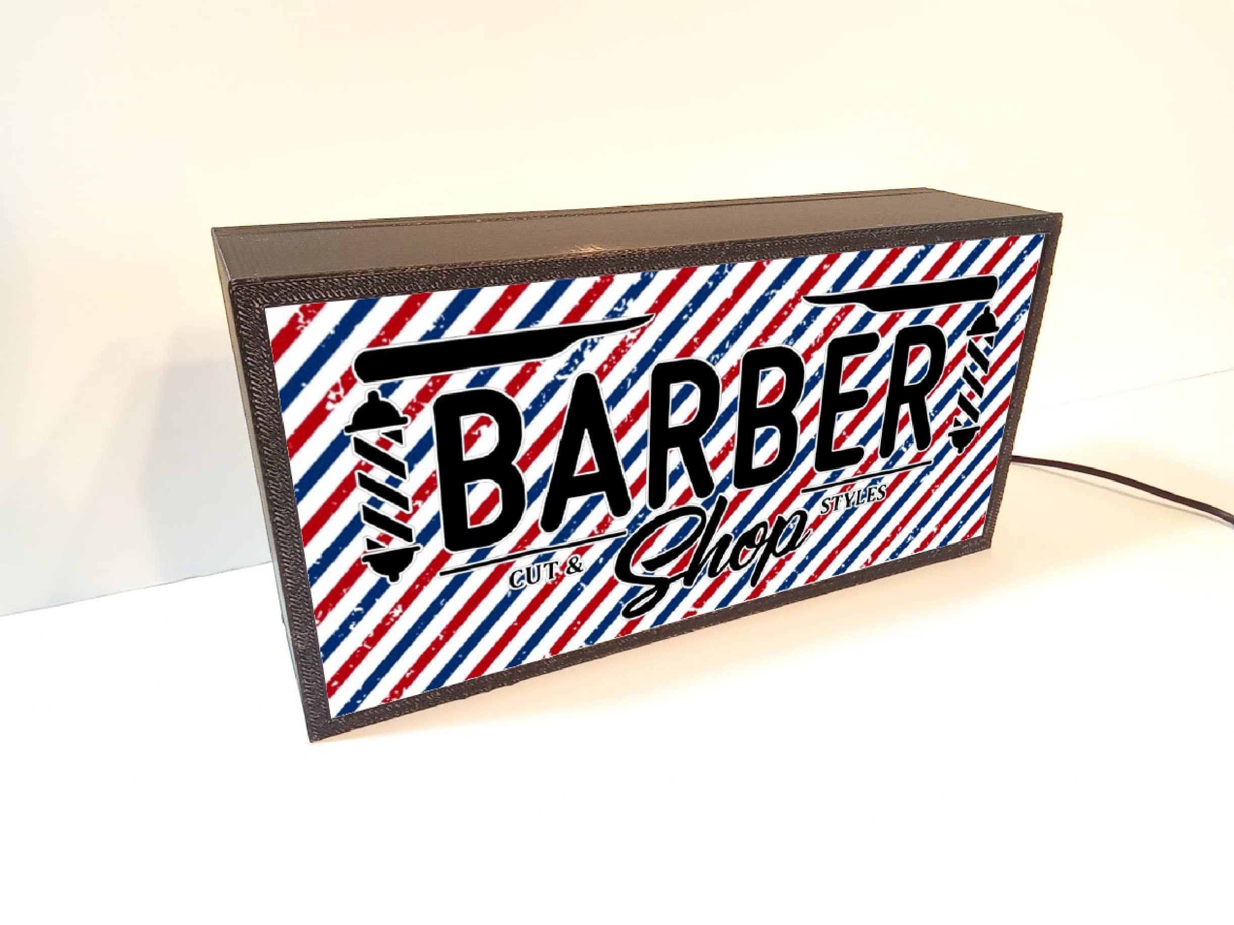 Amazon.co.jp: アメリカン雑貨 バーバー 理容室 ヘアーサロン BARBER
