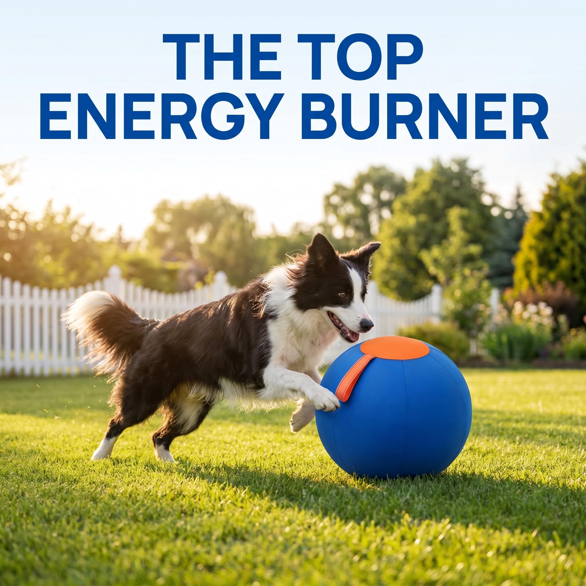 Ballon Chien Interactif Ultra-Résistant - Ballon Increvable pour Chien Actif, Jouet Indestructible Grande Taille pour Extérieur, Stimule l'Instinct de Poursuite (A, 55cm)