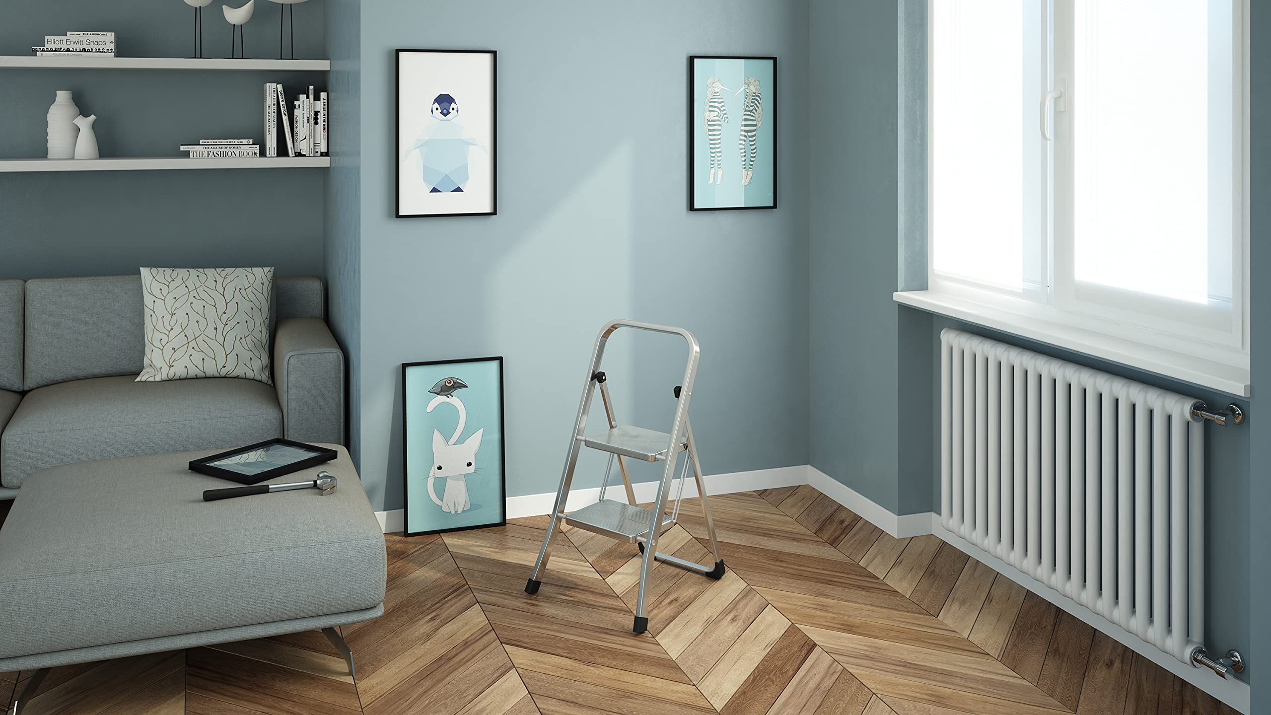 COLOMBO Tabouret Stabilo Peint 2 Marches Brico Et Do It Yourself