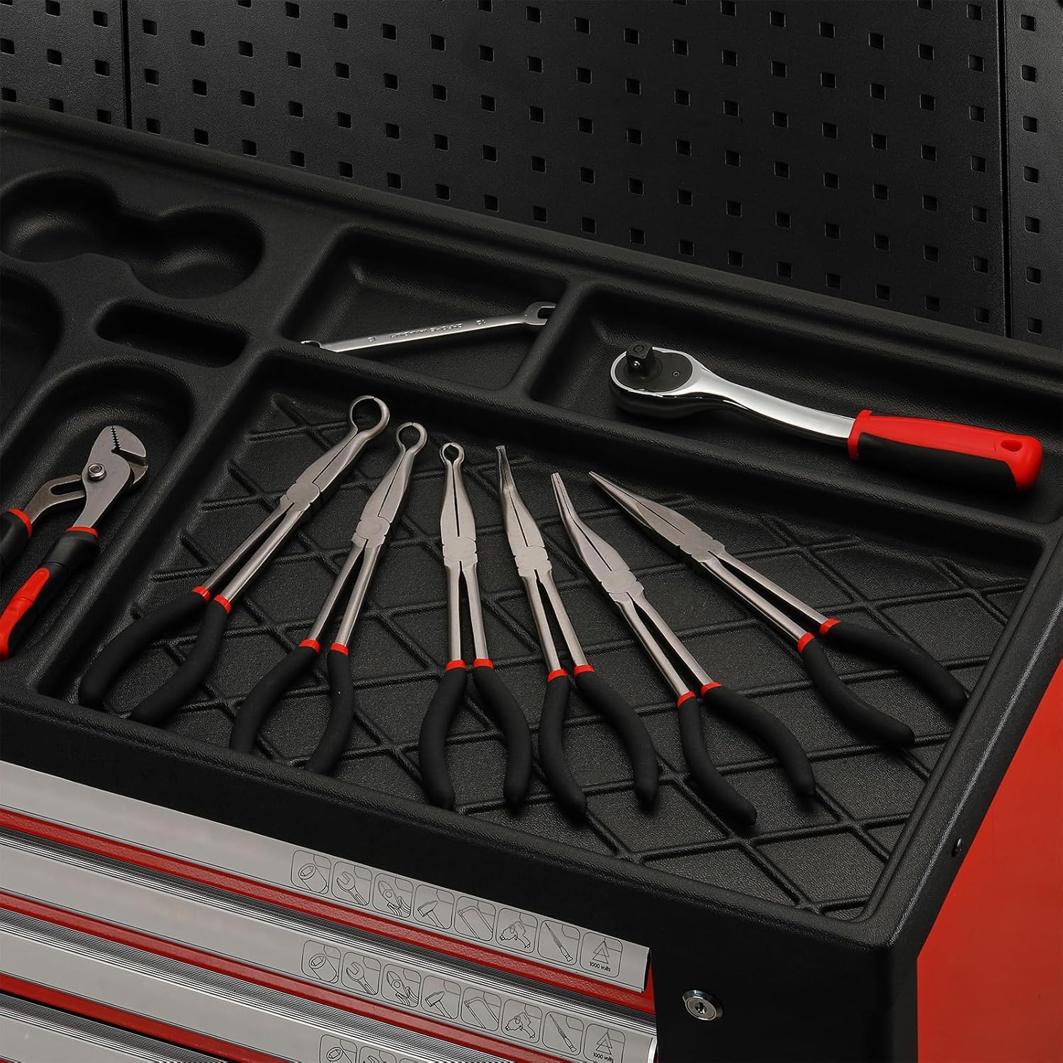 AIRTOON 6-Piece 11" Hose Gripper Plier & Long Reach Pliers Set, Straight, 45, 90-Degree Angle, 5/16-Inch, 1/2-Inch, 3/4-Inch Dia, Extra-long Pliers for Hard-to-Reach Narrow Spaces