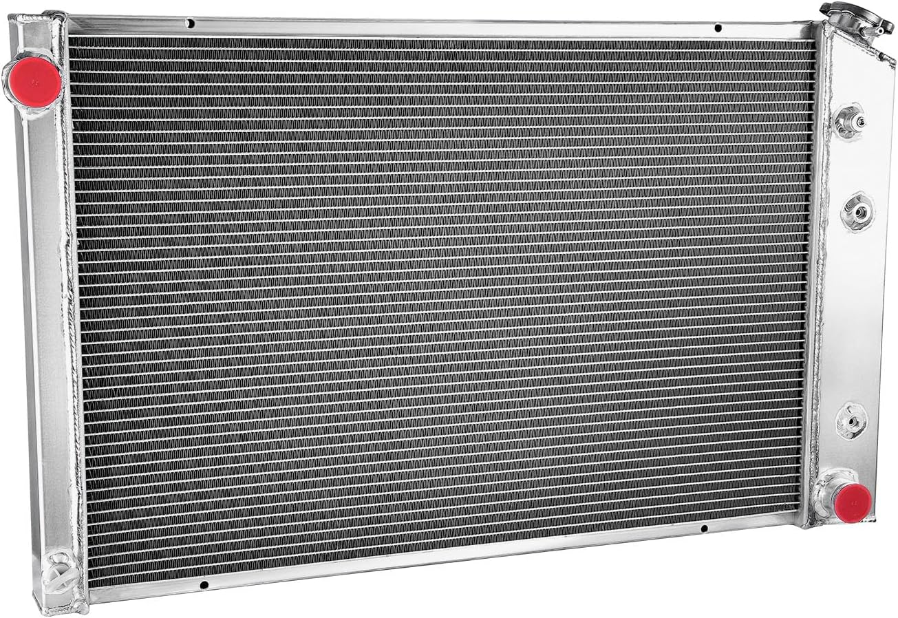 3-Row Aluminum Radiator for 73-87,84 Chevy C/K C10 C20 C30 K10 K20 GMC C15 Truck for 1973-1991 GMC model AT 44mm Core Thickness Automotive Replacement Engine Radiators with TOC