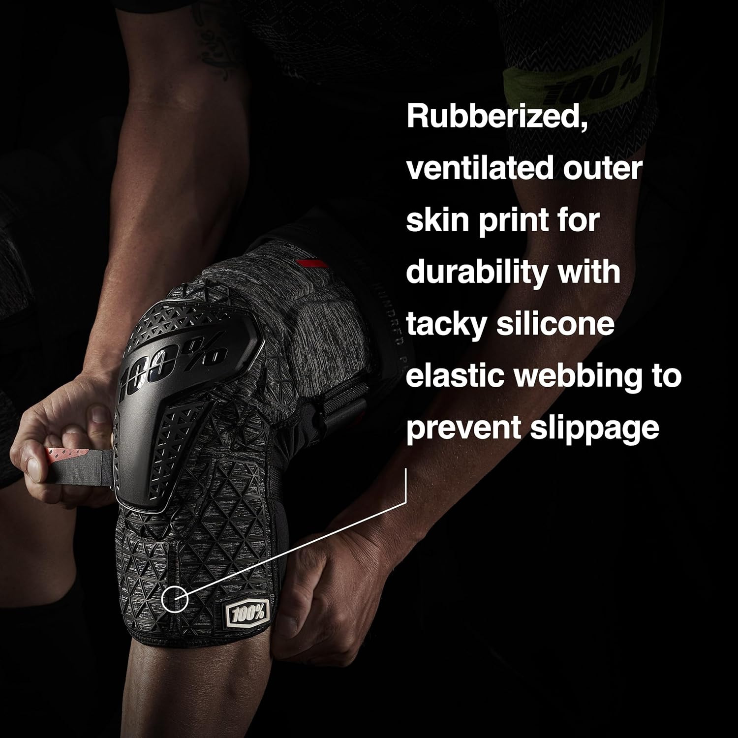 100% Surpass Mountain Biking Knee Pad - MTB & BMX Protection - Heavy Duty Hard Plastic and Smartshock Impact Absorbing Foam Padding