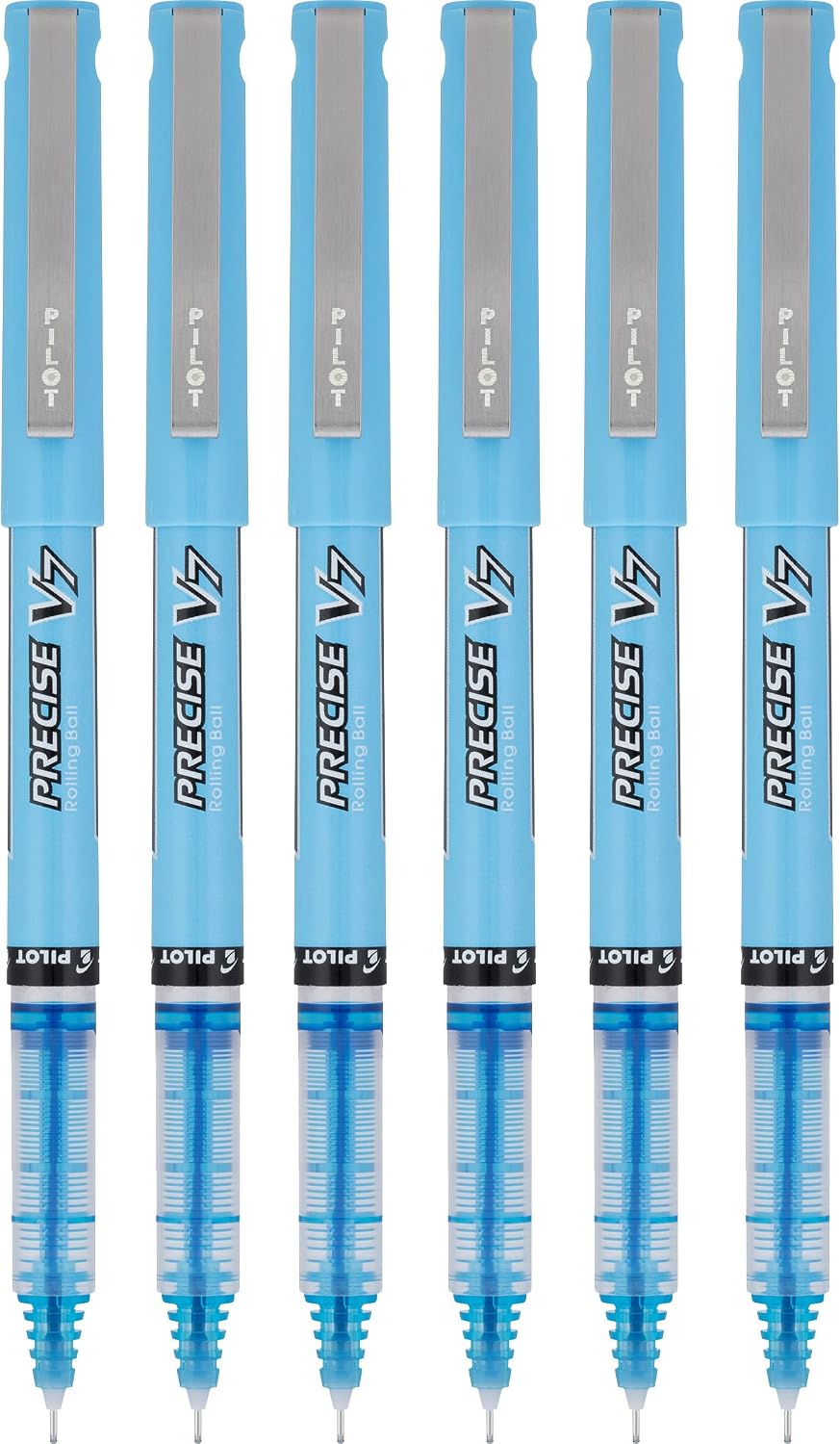 PILOT Precise V7 Rolling Ball Stick Pen with Liquid Ink, 0.7mm Fine Point, Harmony Color Collection, 6 Pack (Honey Yellow) image 4