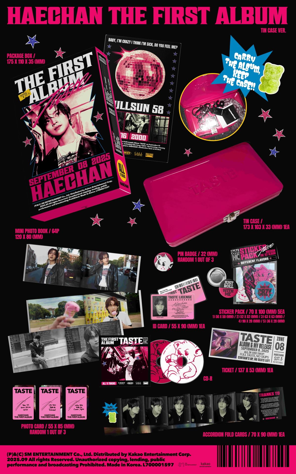 Amazon.co.jp: ヘチャン HAECHAN TASTE 1st Album [韓国盤] (Tin Case