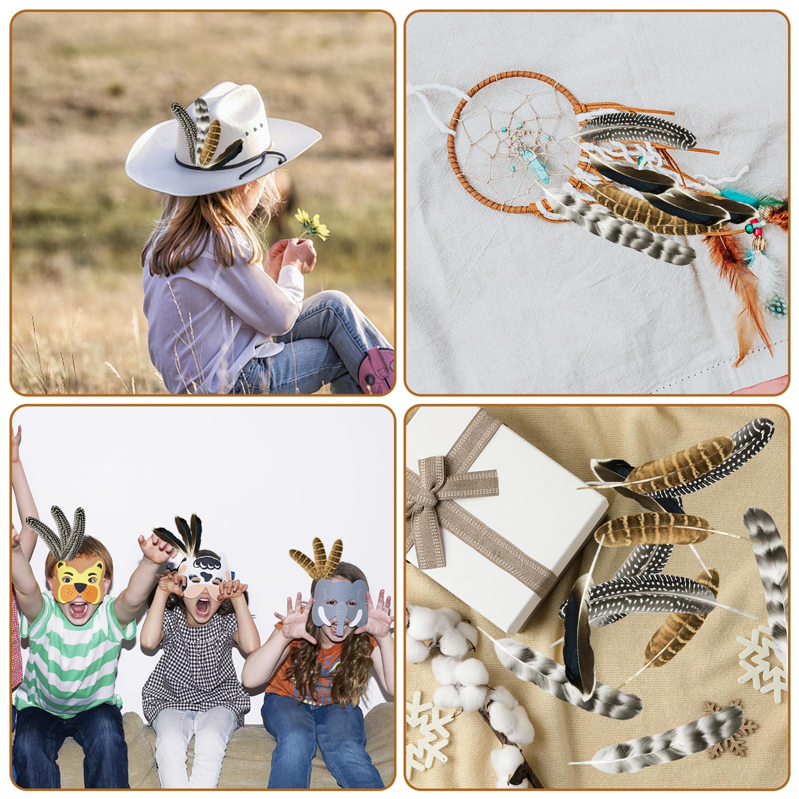 Set 48 Piume Naturali BelleVive | 6 Stili Mist | Pavone, Fagiano, Tacchino | Per Fai Da Te, Matrimoni, Costumi - Foto 4