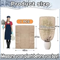 Vista 3 de ANPHSIN Cubiertas de arpillera para plantas de protección contra la congelación para el patio, protector de heladas de invierno grande de 40 x 47