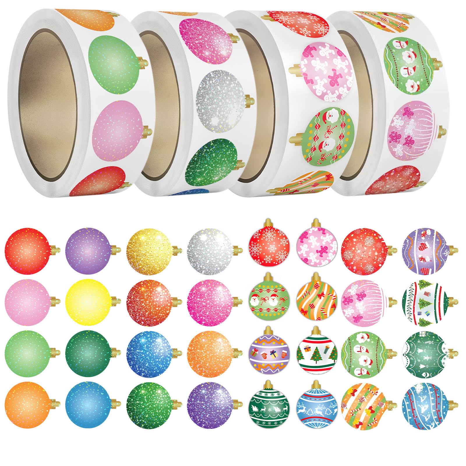 Autocollants boule de Noël pour personnaliser les cadeaux de Noël et du Nouvel An