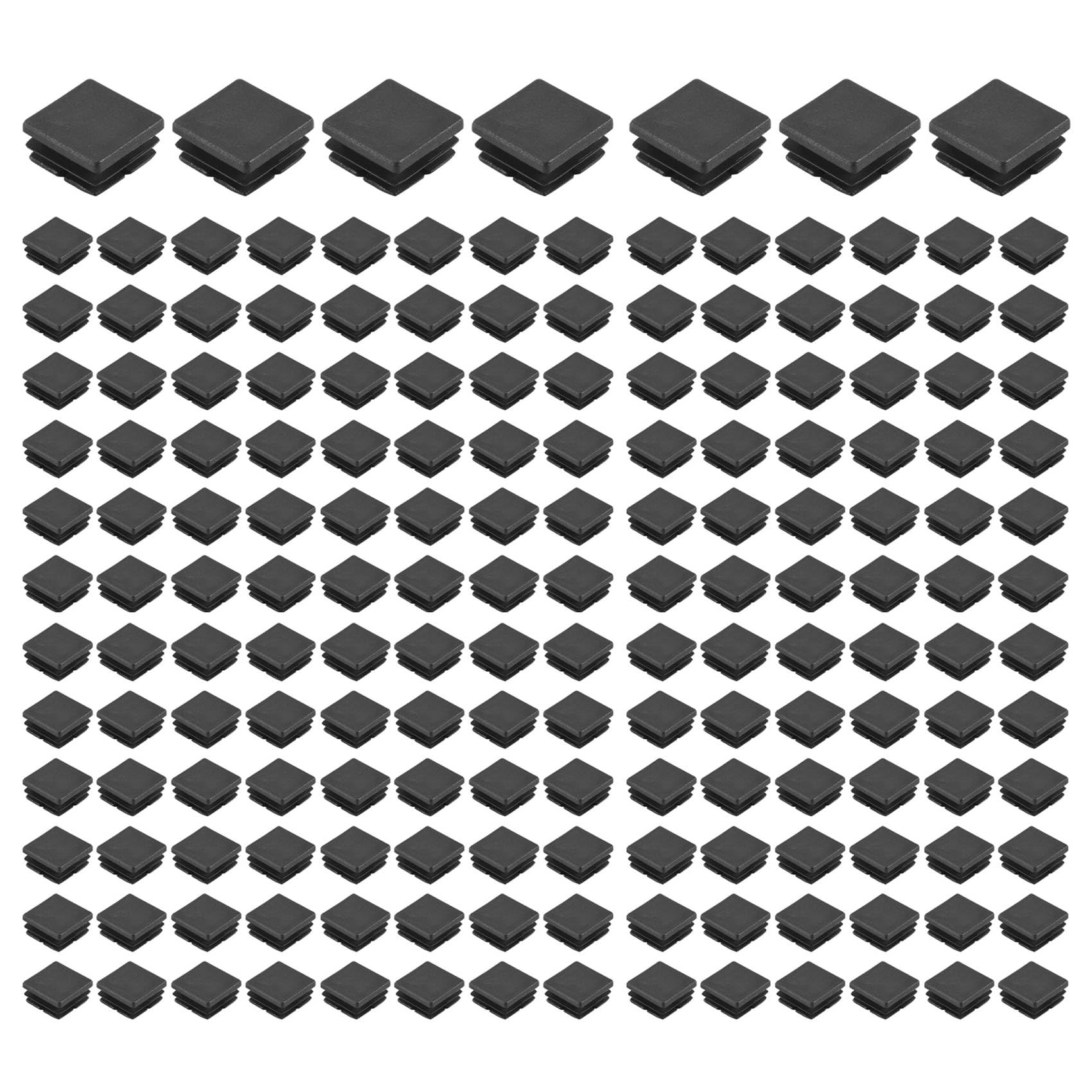 Jnchdghwa 1200Pcs 1 Inch Square Tube End Cap Plastic Plugs Tube End Caps Post Pipe Cap Cover Tubing Insert Chair Glide Plugs
