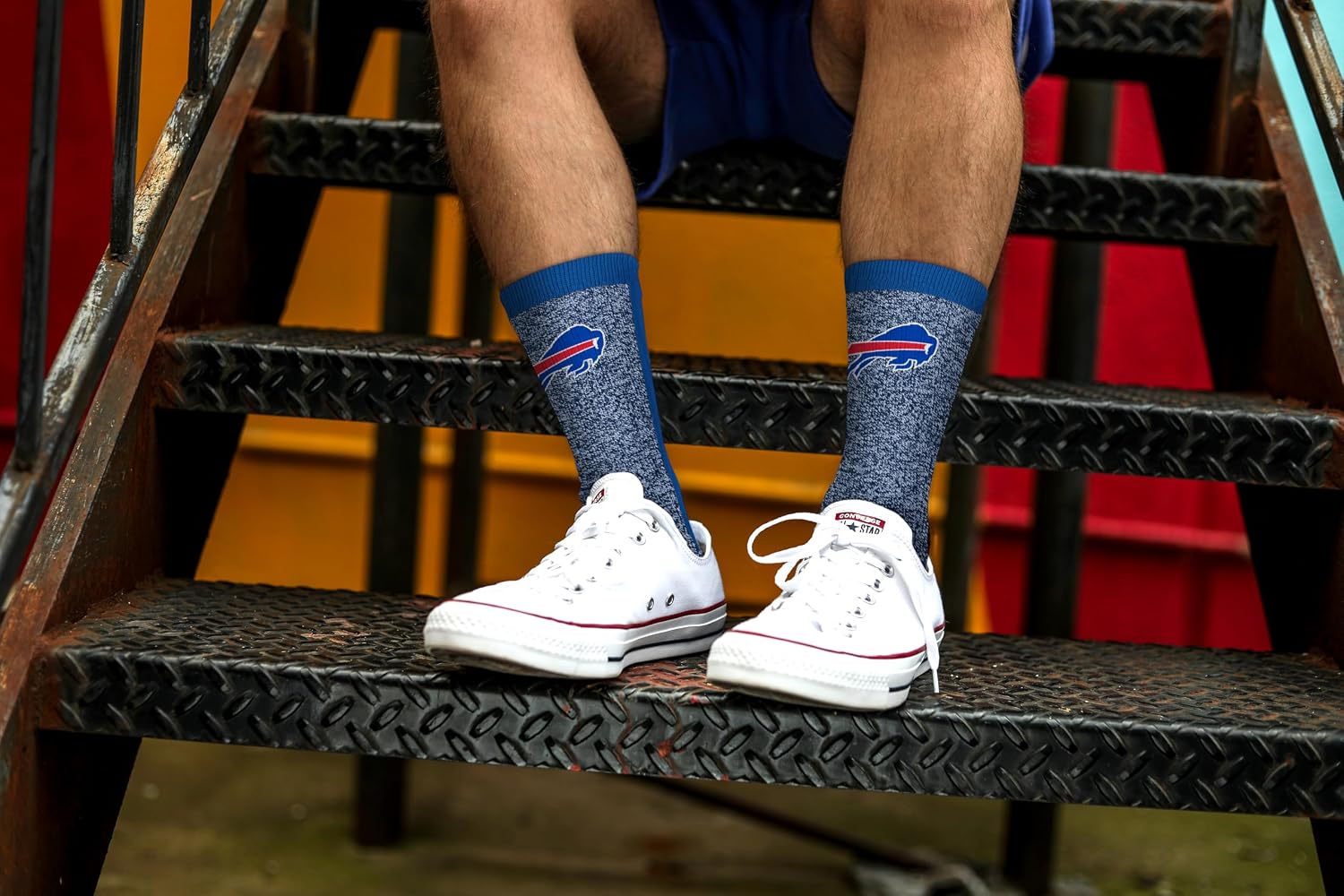 For Bare Feet NFL Unisex Marble Mvp Crew Sock Nfl Large
