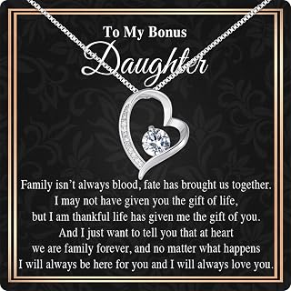 Larvincy Bonus Daughter Gifts from Stepdad Stepmom With Message & Gift Box