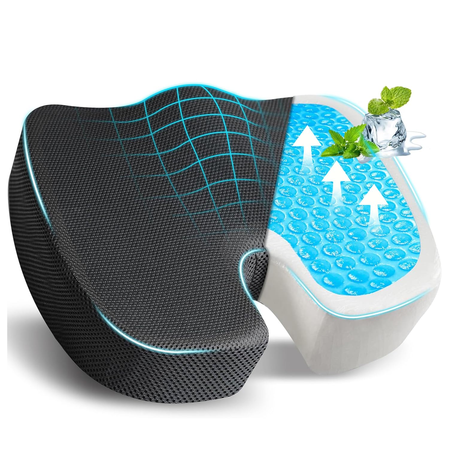 Cojin Ortepedico de Memory Foam para Asientos,cojín ergonomico para