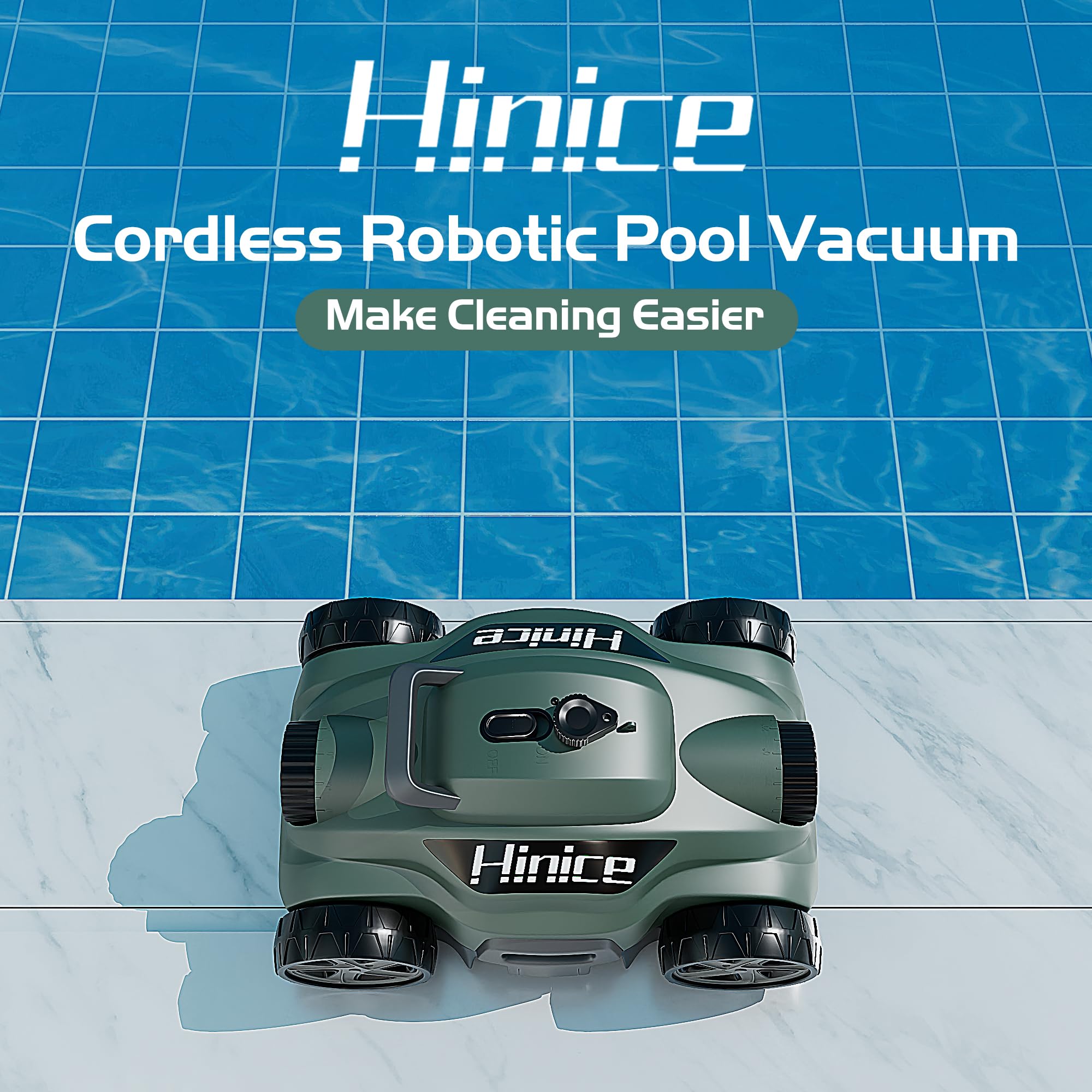 Amazon.com : Hinice Pool Cleaner-Cordless Robotic Pool Vacuum for