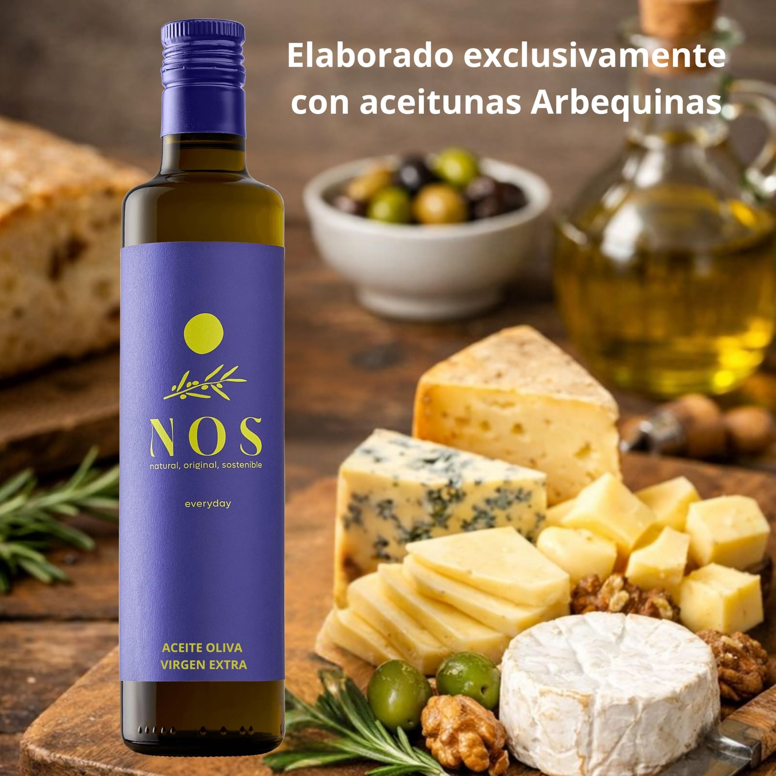 UNIVERSO GOURMET | Cesta Gourmet para Regalar | Vino DO.Ribera | Aceite Oliva Virgen Extra | Embutidos Ibericos Bellota | Paleta Ibérica y Queso Curado | Pate Pedro Ximenez y Picos Pan Artesanos — view 5