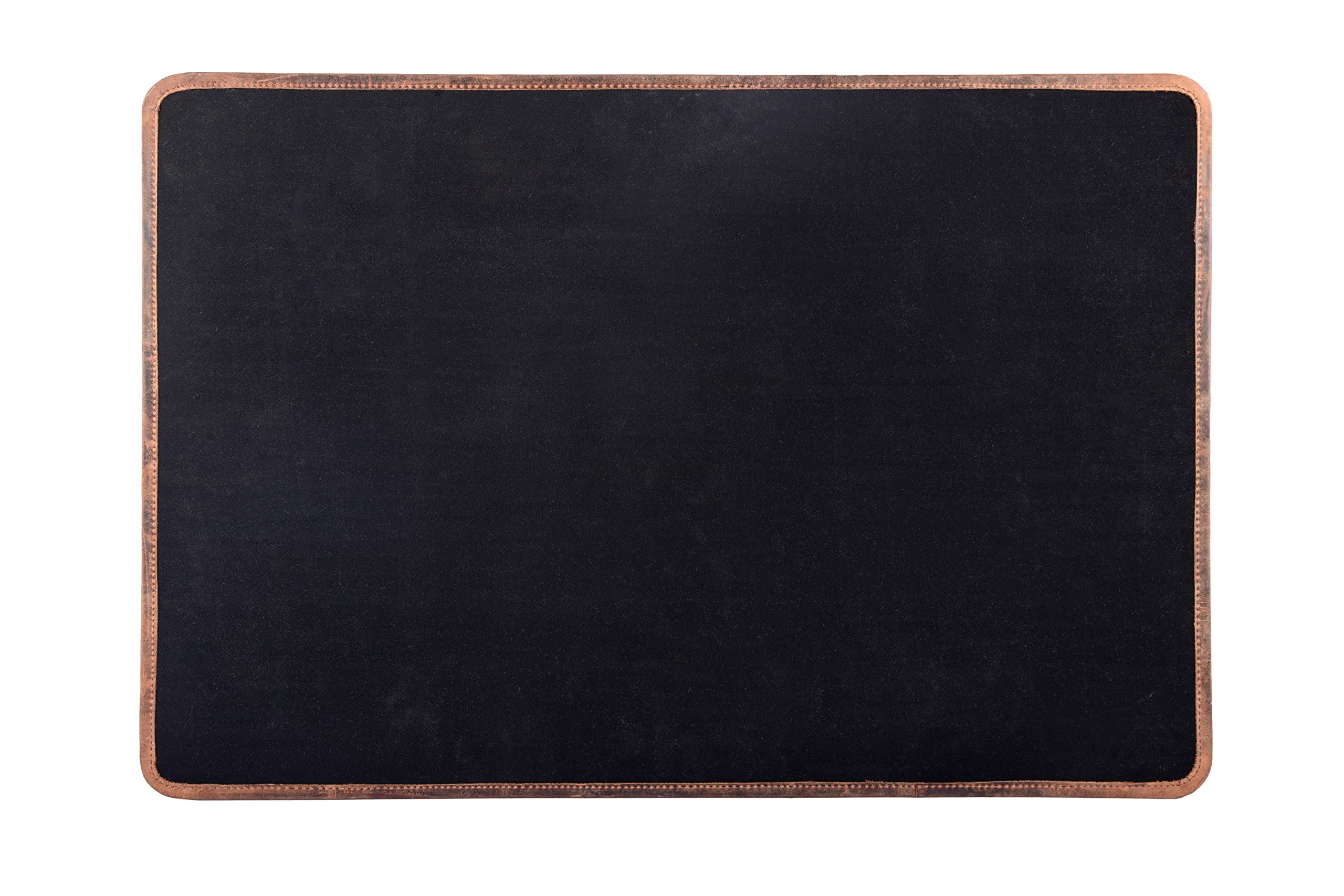 Alpenleder Schreibtischunterlage - SILVRETTA (Handgefertigt) - Nachhaltiges Bio-Leder aus regionaler Landwirtschaft | Schreibtischunterlage leder mit Handauflage *Fair Produziert* (68x45cm)