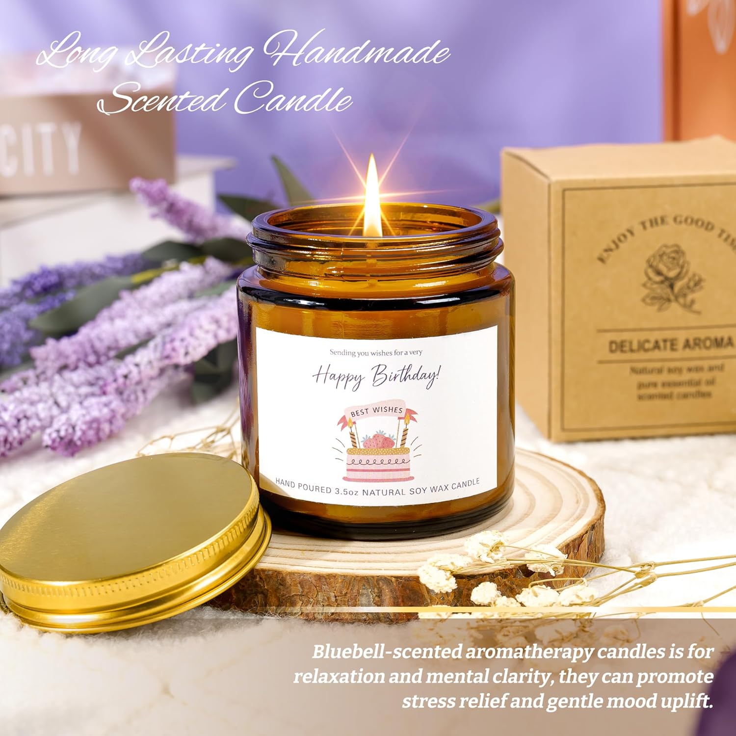 Birthday Gifts for Women, Unique Happy Birthday Gift Basket, Self Care Gift Care Package, Women Gifts for Birthday Box for Her Mom Grandma Sister Best Friend Wife Girlfriend Coworker - Image 4