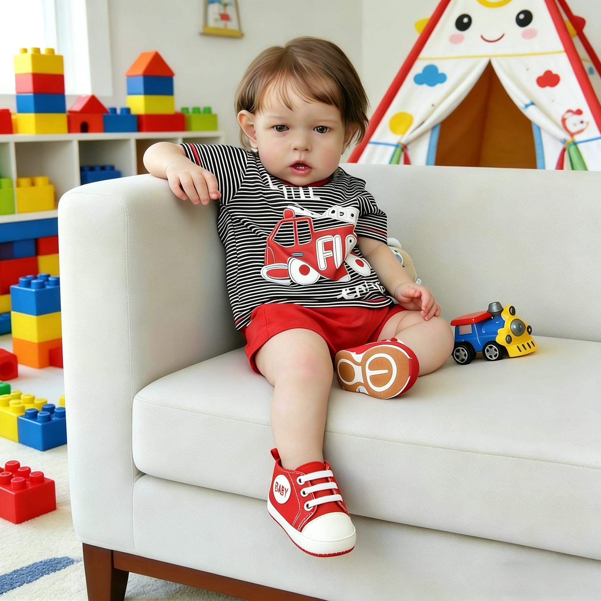 RXDOLL Liam Boy, realistyczne lalki Reborn w dużych rozmiarach, 70 cm, materiałowe ciało, winylowe kończyny, Reborn maluch, lalka, ukorzenione włosy, realistyczna lalka noworodka, prezent, zabawka dla