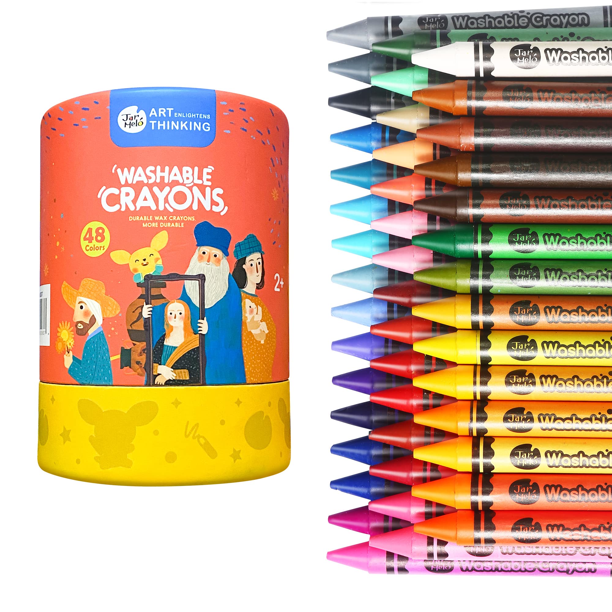 Jar Melo Toddlers Jumbo Crayons, 48 Colors