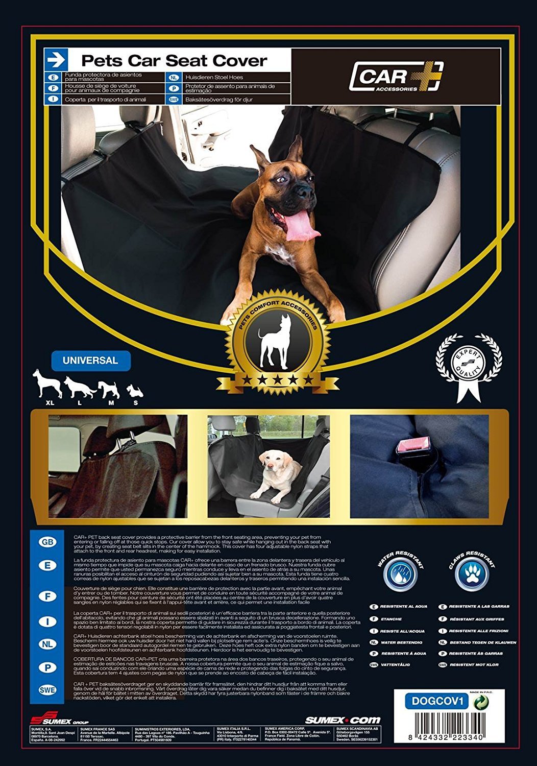 CAR+ DOGCOV1 Protective Seat Cover for Pets