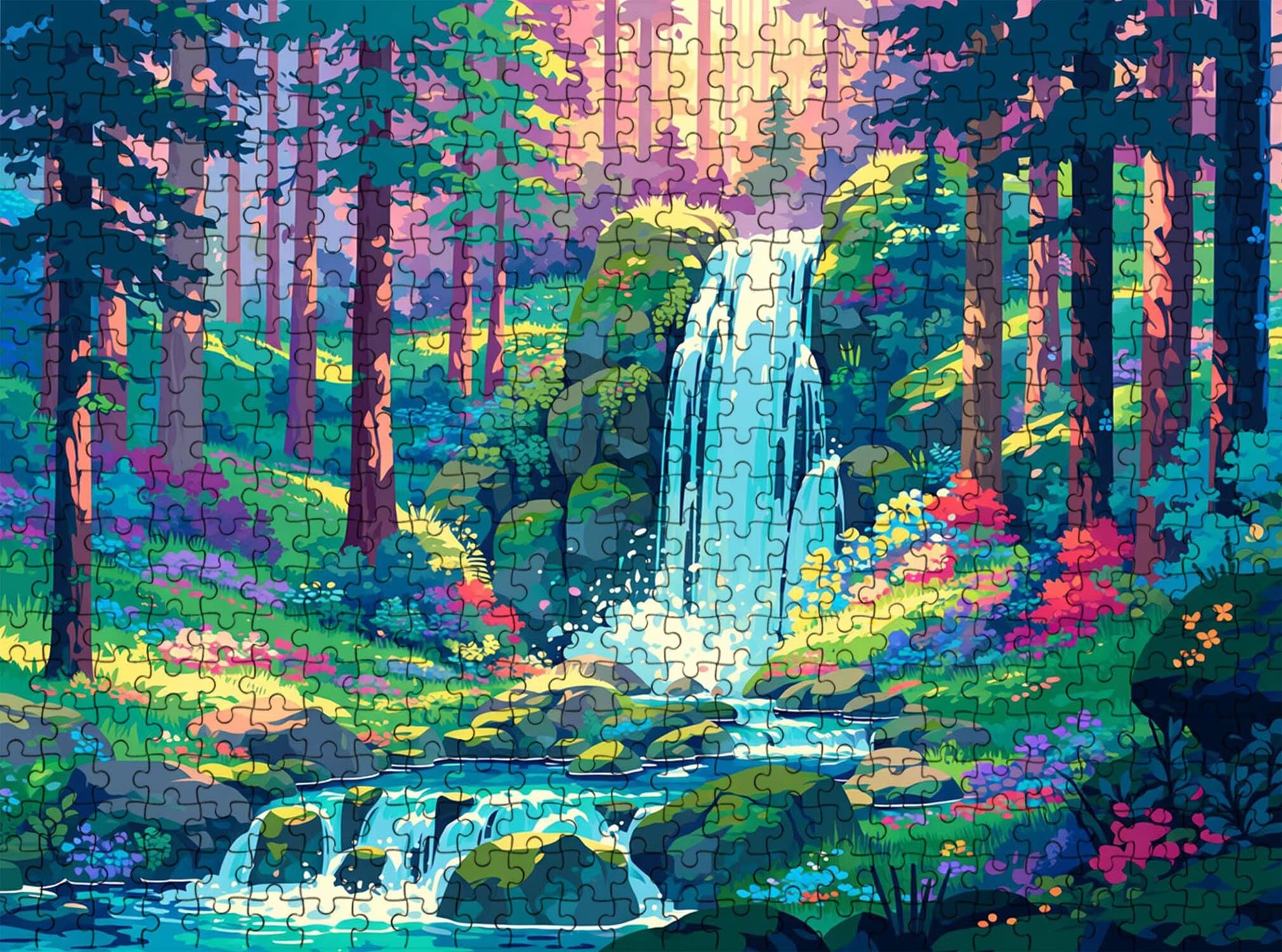 fumetti foresta-4 Puzzle 6000 Pezzi per Adulti, Puzzle in Legno - Collezione Classica con Poster Incluso - Sfida di Concentrazione e Passatempo Antistress, Gioco per Famiglia, 179 x 105 cm f0-677