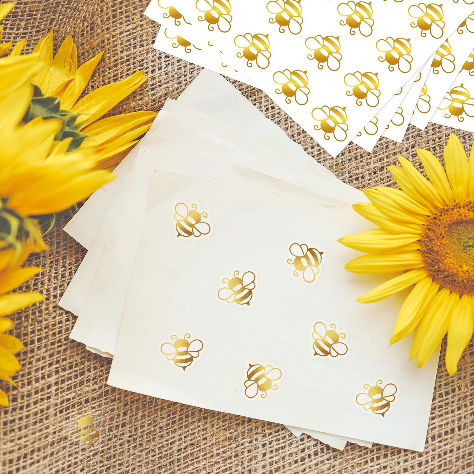 Envelope Seal Stickers 500Pcs Bee Theme Sticker Rolls - 1 Inch Round ...