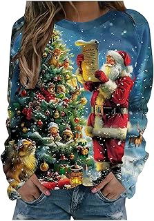 bauenieroy Christmas Jumpers for Women Fall Long Sleeve Shirts Ladies 2025 Crew Neck Fashion Hoodies Casual Long Sweatshirt Tops Sweaters Winter Casual Outwear Pullover Outfits