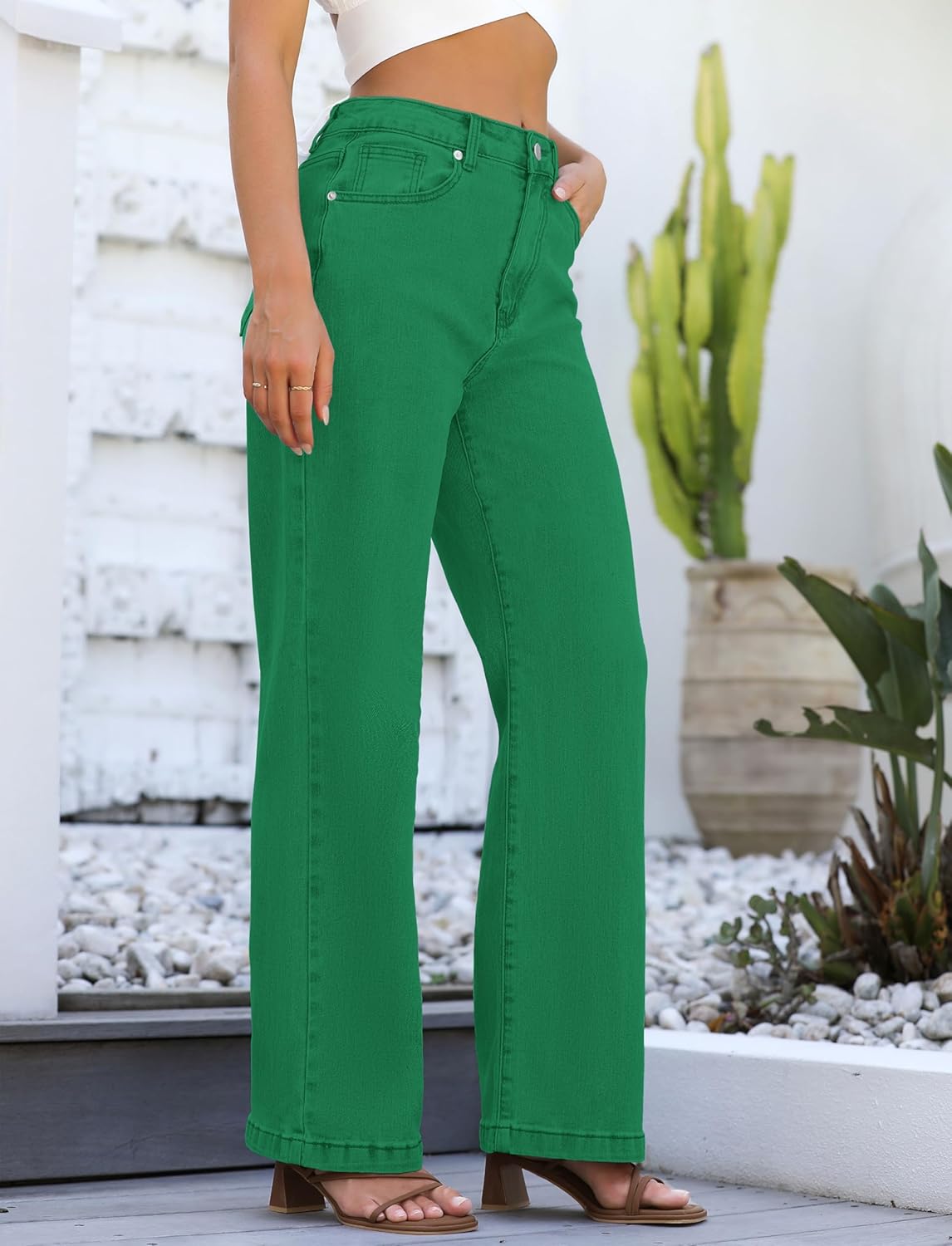 Womens Jeans High Waisted Straight Leg Loose Stretchy Lightweight Tummy Control Trendy Jeans for Women 2025 - Image 3