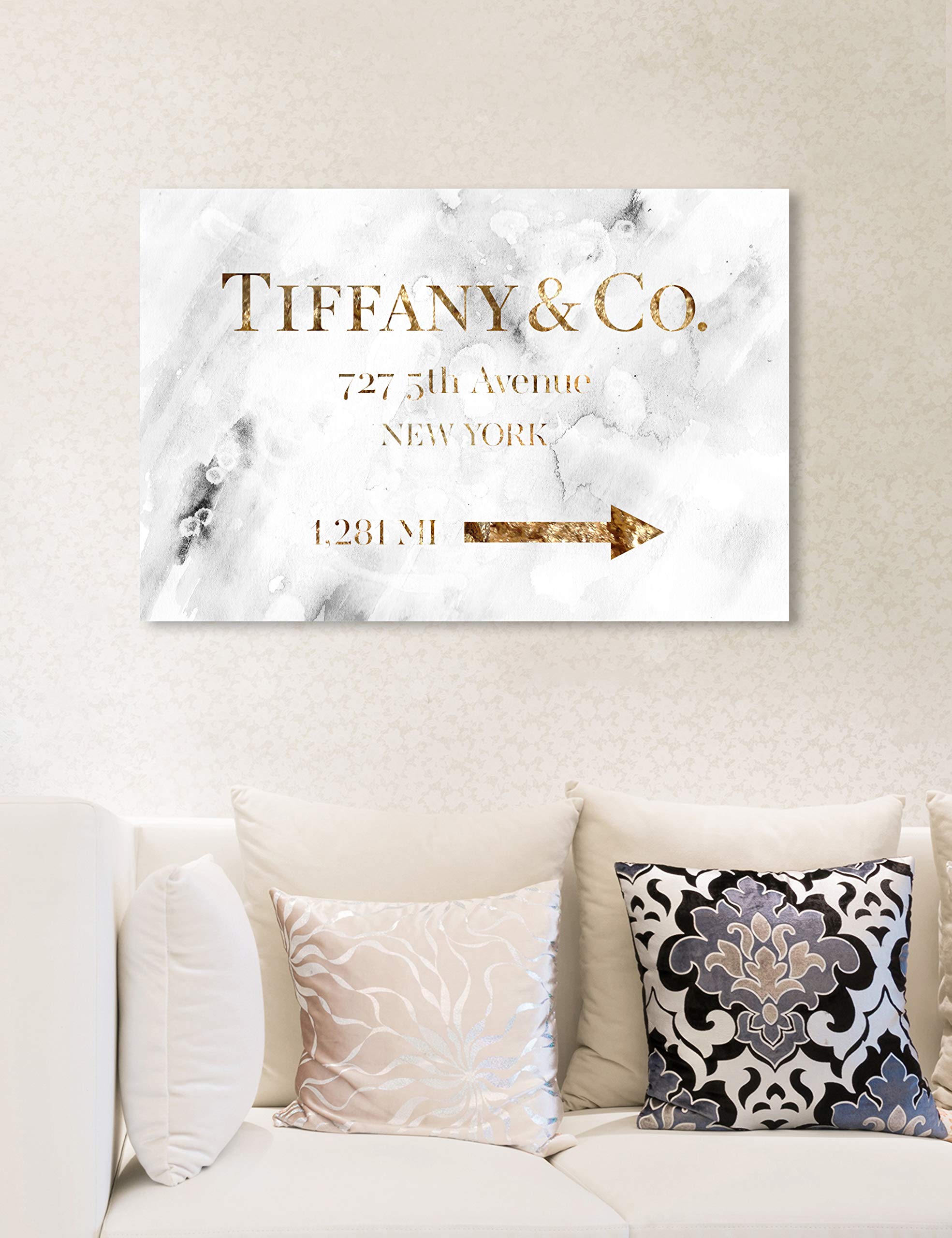 Amazon.co.jp: Overstock Oliver Gal 'Jewelry Road Sign Glam