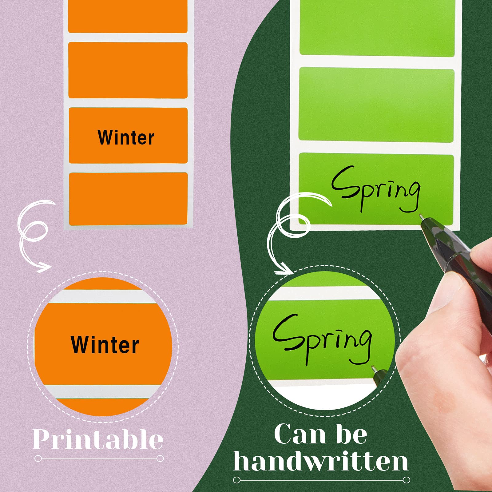13 Sheets Rectangular Coloured Stickers Kit 2600 Pcs Self-Adhesive Easy