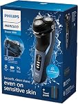 Rasoir Philips Norelco Série 3600, Rasoir Électrique Humide et Sec, P-Cap, Pochette de Voyage, Bleu Tempête, Modèle S3243/91