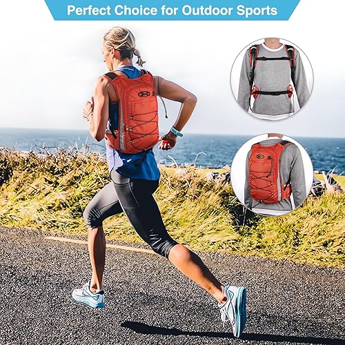 Miniatura 6 de Mochila de hidratación de 3 litros, mochila de agua aislada, mochila de senderismo con vejiga de agua, mochila de vejiga de agua para senderismo,