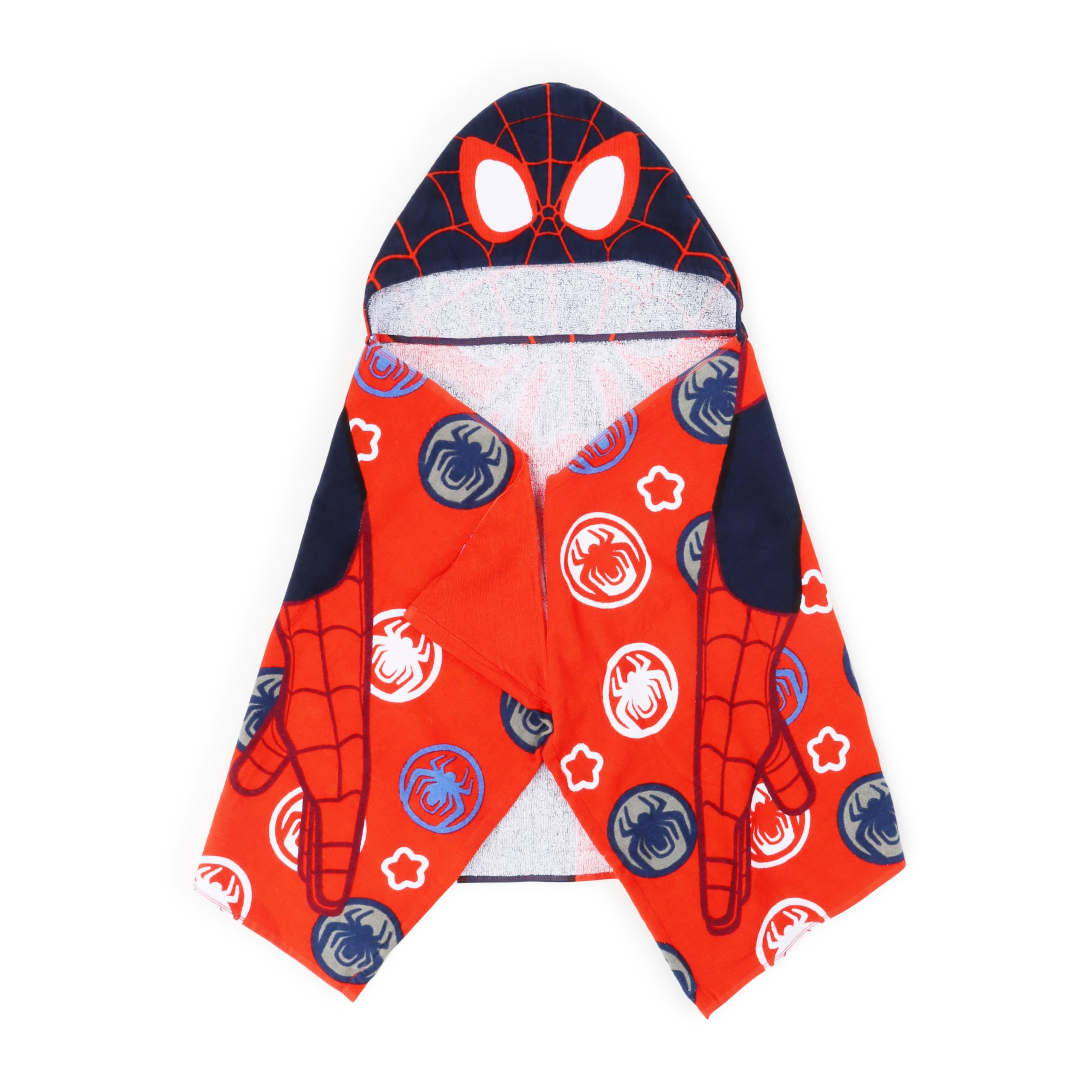 Jay Franco Marvel Spidey & His Amazing Friends Miles Morales Hooded Towel, 56 x 130cm Kids Super Soft Bath Towel, Beach - Image 2