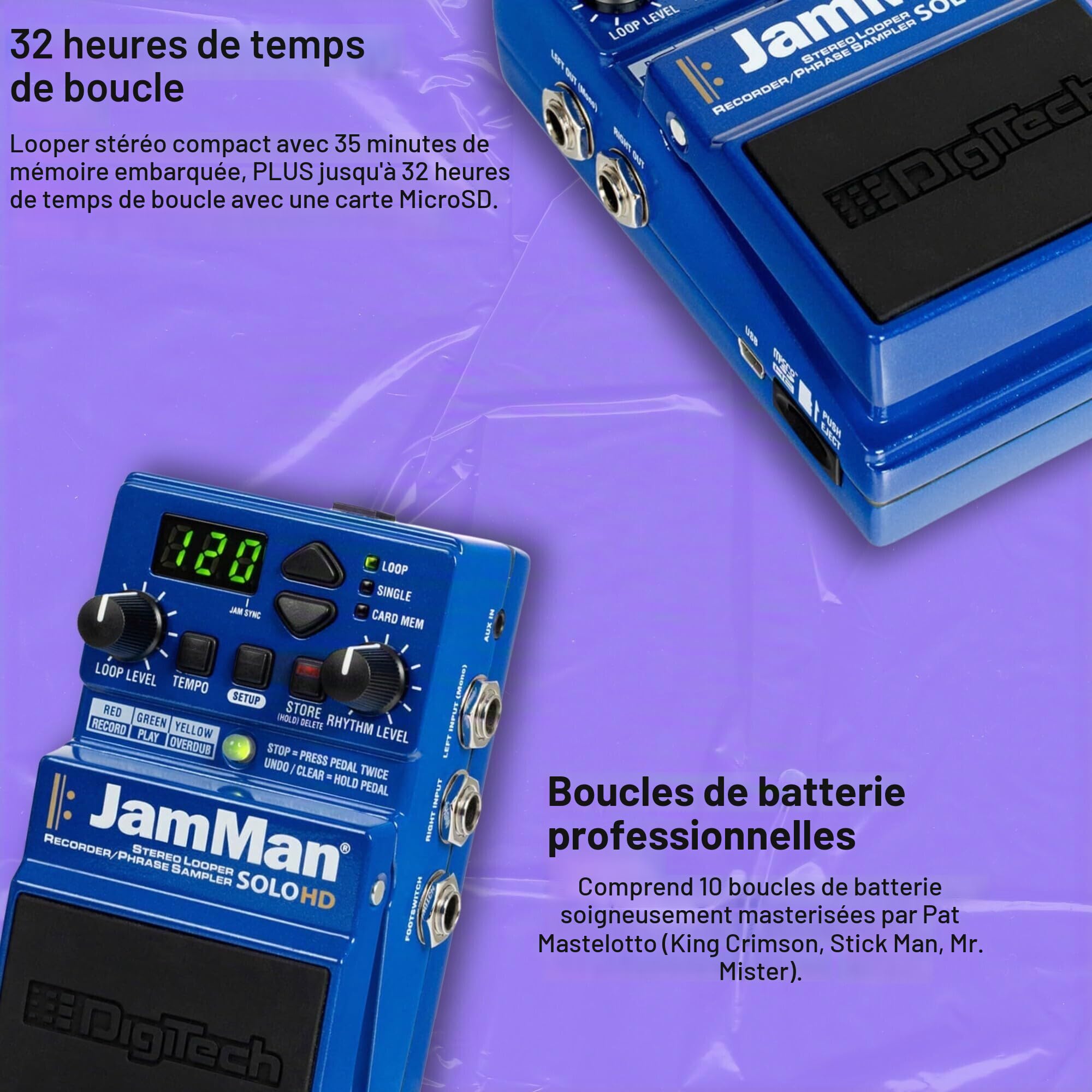 DigiTech Jam Man Solo HD Stereo Looper - Effet pour Guitares